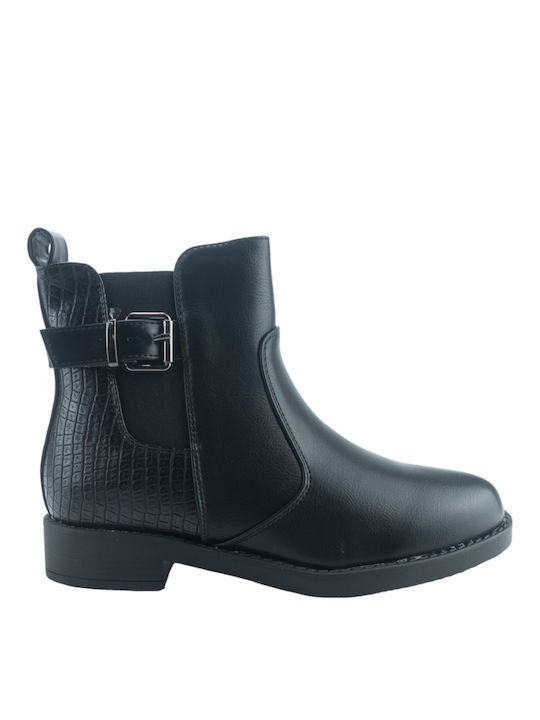 Plato Damen Knöchelstiefel Schwarz