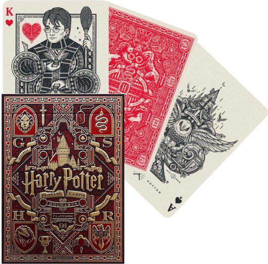 Theory11 Harry Potter Τράπουλα Harry Potter Πλαστική για Poker Κόκκινη Red (Gryffindor)