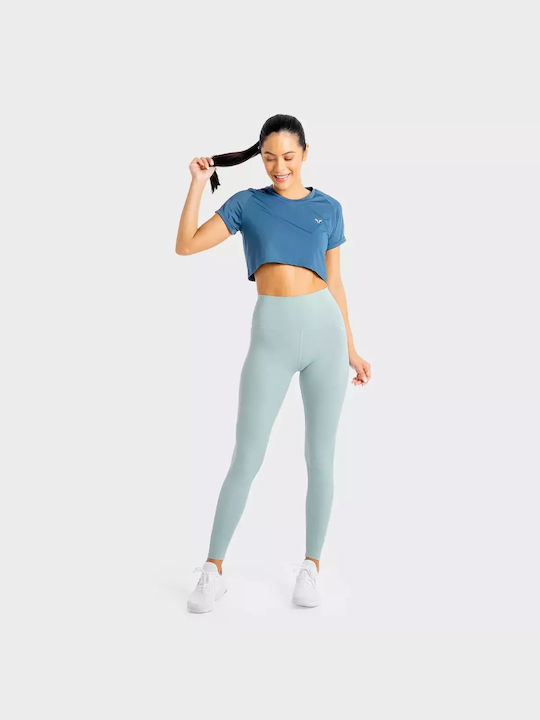 Squatwolf Ausbildung Frauen Lang Leggings Hochgeschnitten & Push Up Dusty Blue