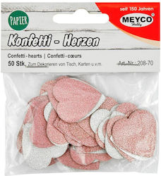 Meyco Hearts Christmas Confetti 50pcs in Pink color