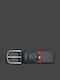 Elastic Men's Belt Leather Knitted Gray