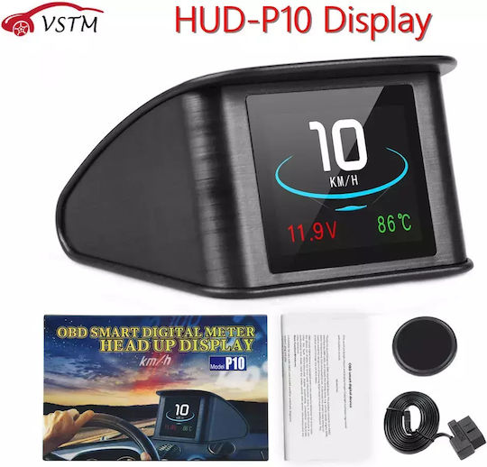 Digitales Spannungsmesser OBD2 Head Up Display und Wassertemperatur für Auto 68mm für Platzierung im Dashboard