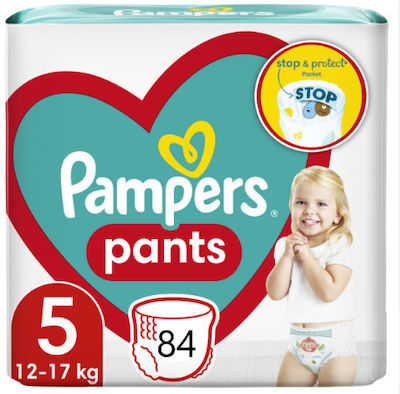 Pampers Pants Πάνες Βρακάκι No. 5 για 12-17kg 84τμχ