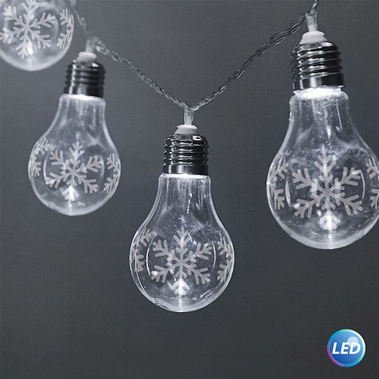20 Lights LED 3m. Cold White Battery in String 1pcs