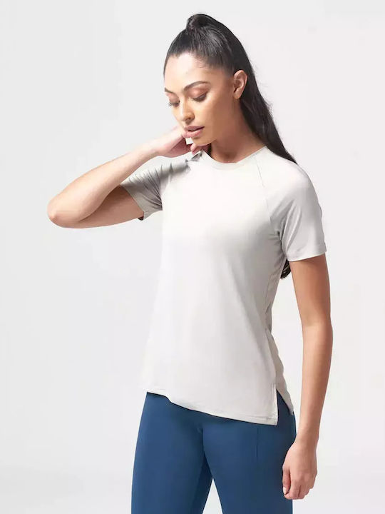 Squatwolf Women's Athletic Crop T-shirt Polka Dot Gray