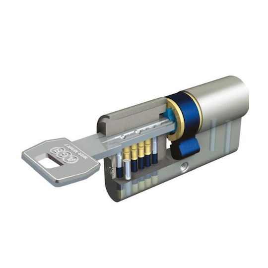 AGB Zylinderschloss Sicherheits 80mm mit 5 Schlüssel Silber