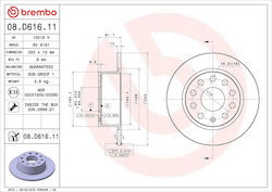 Brembo Set Bremsscheiben Zurück Brembo Set Bremsscheiben Zurück