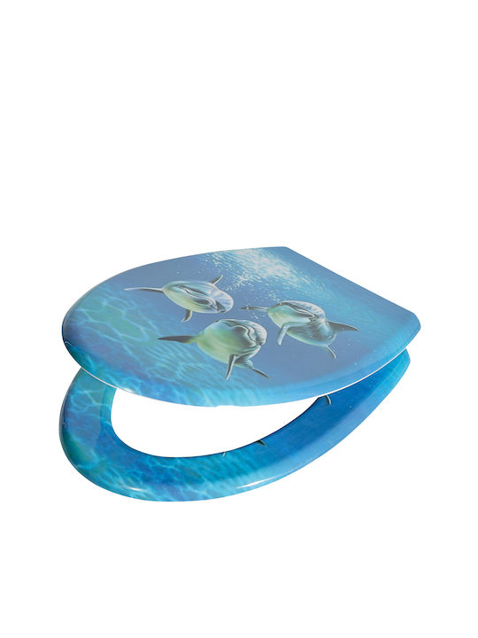 Homefit Капак За Тоалетна Шанта Пластмасов 37.50x46см Син