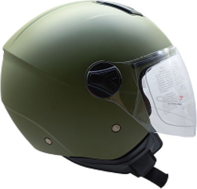 Faseed 700 Green Matt Cască de motocicletă Jet ECE 22.06