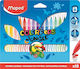 Maped Peps Jungle Μαρκαδόροι Ζωγραφικής 2.8mm Λεπτοί Σετ 18 χρώματα