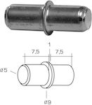 Metalic Suporturi pentru rafturi Argint 5mm 12400299