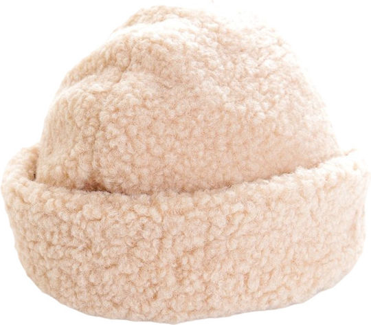 Beanie Beanie Knitted in Ecru color