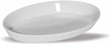 e-exoplismos Deep Raviere Serving Platter Oval made of Porcelain White 18.5x10.5cm