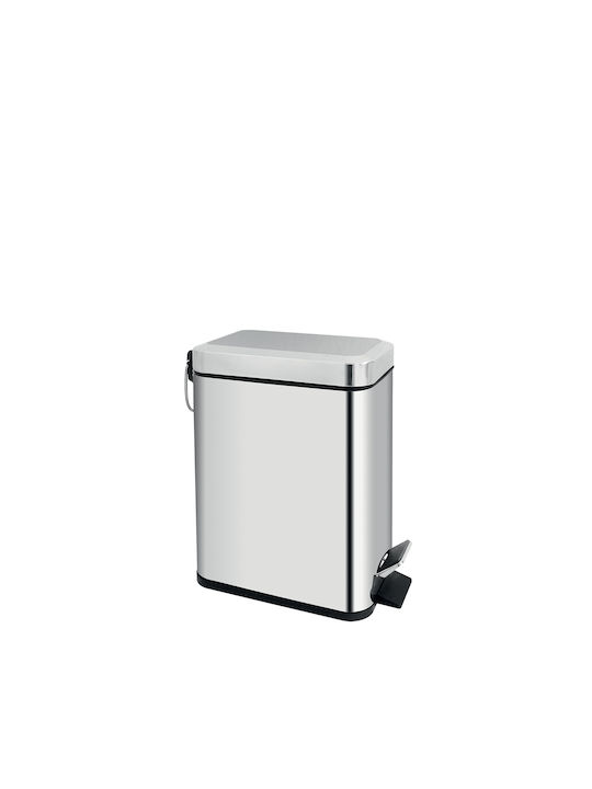 Homefit Inox Perie pentru coșul de gunoi din baie 5lt Argint