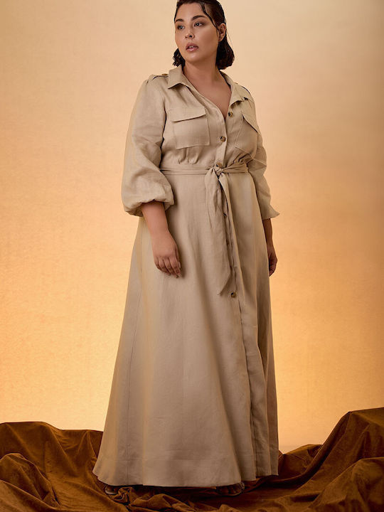 Maxi Φόρεμα Beige