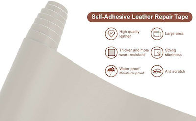 Αυτοκόλλητο White Faux Leather Patch Sewing Supply 200x70cm T02114616-1