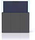 Nyos Fish Aquarium Capacity 262lt with 125x55x55cm Gray