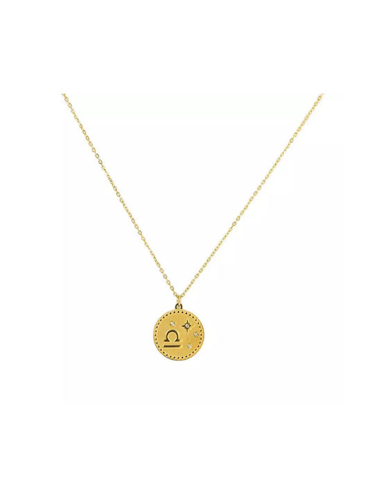 Necklace Zodiac Sign Gold Plated Libra