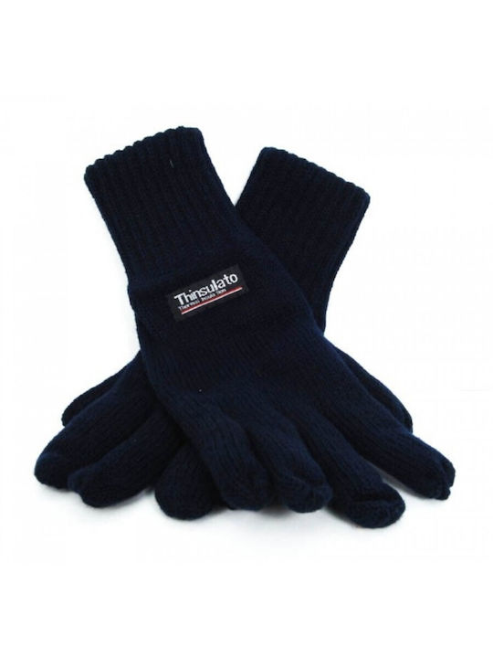 Blau Gestrickt Handschuhe