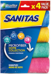 Sanitas Home Collection Lavete de Curățare cu Microfibre Utilizare generală 4buc Sanitas Home Collection Lavete de Curățare cu Microfibre Utilizare generală 4buc