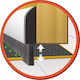 Geko Automatic 100cm Adhesive Draft Stopper Door in Brown Color 1m