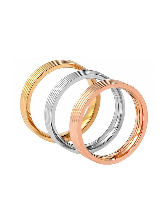 Akzent Women's Gold Plated Steel Ring