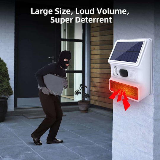 Wireless Alarm Siren Battery Outdoor 100dB 5V