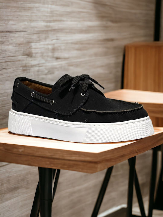 Ben Tailor Ανδρικά Boat Shoes σε Μαύρο Χρώμα