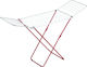 Cyclops Folding Floor Clothes Drying Rack Metallic White-Red with Hanging Length 18m