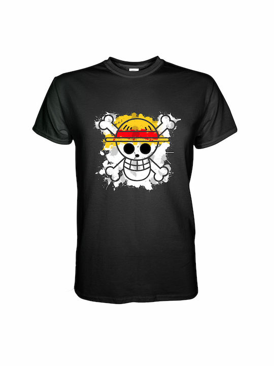 T-shirt One Piece Μαύρο