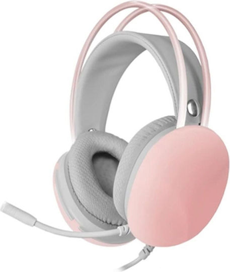 Mars Gaming MH-GLOW Over Ear Gaming Headset with 3.5 mm Connectivity Pink for Nintendo Switch