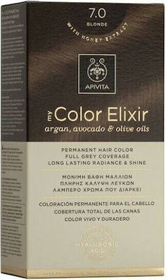 Apivita My Color Elixir Set Hair Dye no Ammonia 7.0 Natural Blonde 125ml