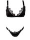Bluebella Dantelat Set de Lenjerie cu Șir de caractere Negru