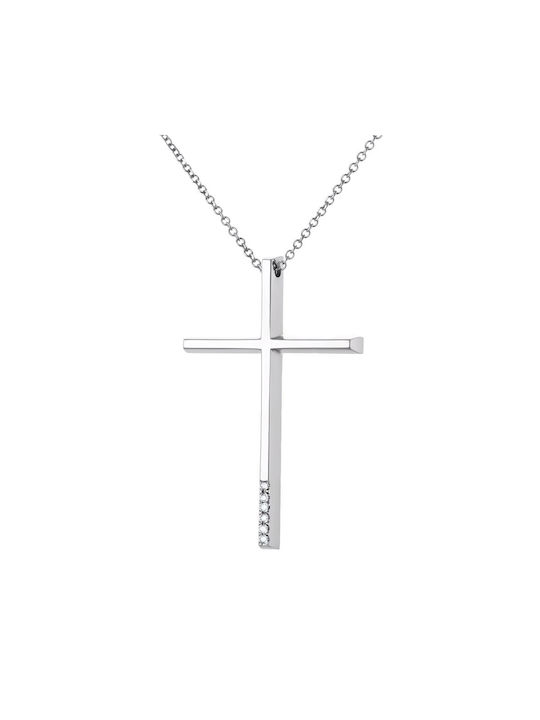 Katsigiannis Women's White Gold Cross 18K