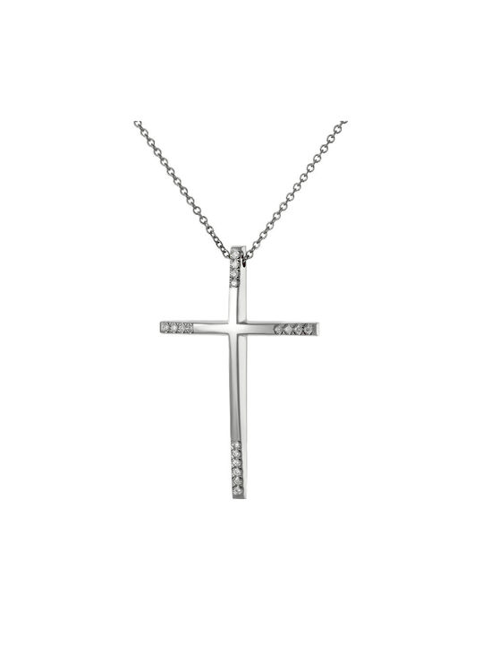 Katsigiannis Women's White Gold Cross 18K