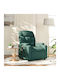 Relax Armchair Massage with Footstool Dark Green 74x89x100cm
