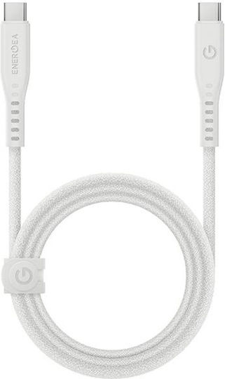 Energea USB 2.0 Cable USB-C male - USB-C 240W PD Λευκό 1.5m