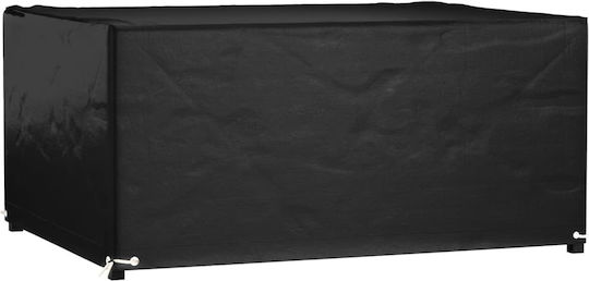 vidaXL Προστατευτικό Κάλυμμα Τραπεζαρίας 180x135x80εκ. σε Μαύρο Χρώμα