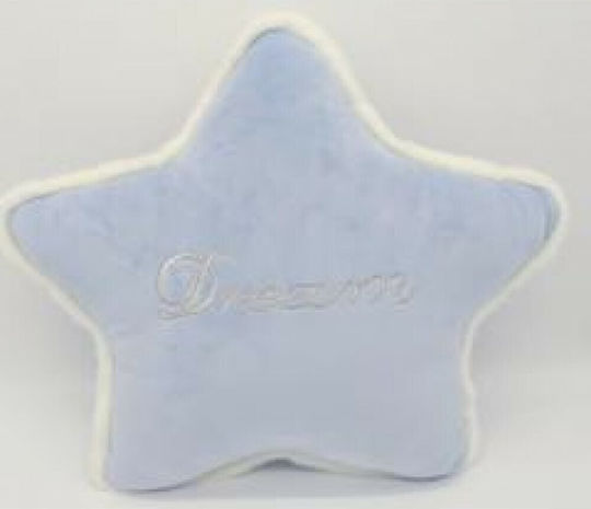 Natural Home Crib Decorative Pillow Dream Star Light Blue