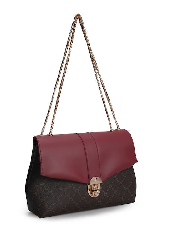 Damentasche Schultertasche Black / Bordeaux
