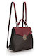 Damentasche Rucksack Brown / Red