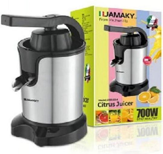 Jamaky Elektrischer Entsafter 700W mit einer Kapazität von 300ml Edelstahl Schwarz