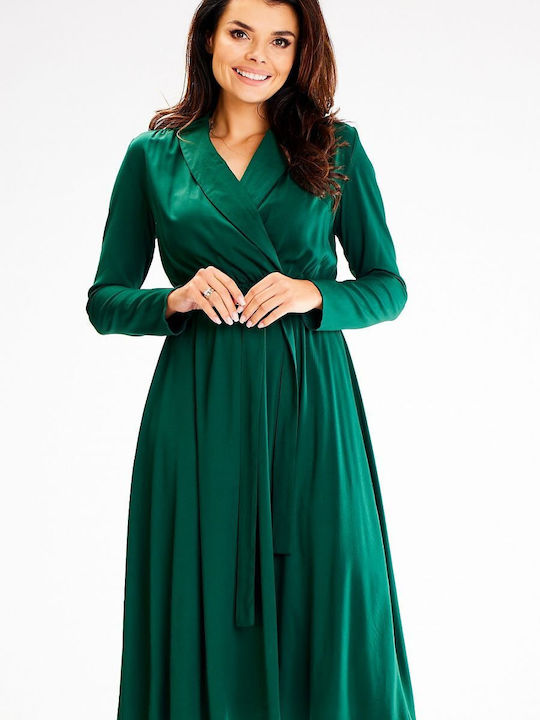 Awama Midi Kleid Grün