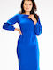 Awama Midi Kleid Blau