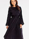 Awama Midi Dress Black