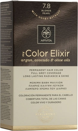 Apivita My Color Elixir Βαφή Μαλλιών Χωρίς Αμμωνία 7.8 Ξανθό Περλέ 50ml