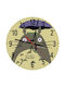 Koupakoupa Totoro From My Neighbor Totoro Silent Wall Clock Wooden Yellow Ø30cm
