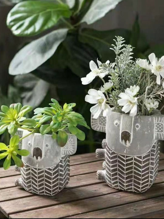 Natural Home Κοάλα Κασπώ Κεραμικό Γκρι 19x19εκ.