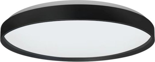 Eko Light Πλαφονιέρα Οροφής Μαύρη με Ενσωματωμένο LED και Τηλεχειριστήριο