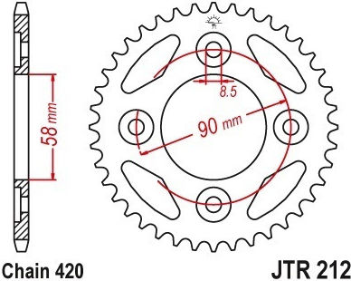 Honda Hinteres Ritzel für Honda Wave 110